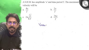A S.H.M. has amplitude 
