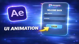 Interactive UI Login Screen Animation | After Effects Motion Design