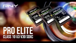 PNY PRO Elite Class 10 U3 V30 SD Flash Memory Card