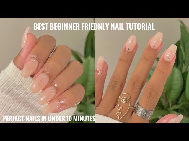 BEST QUICK AND EASY NAIL TUTORIAL, GEL- X APRES DUPE