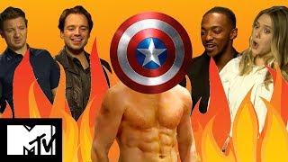 Captain America Civil War Cast Play GUESS THE MARVEL ABS | MTV Movies screenshot 4