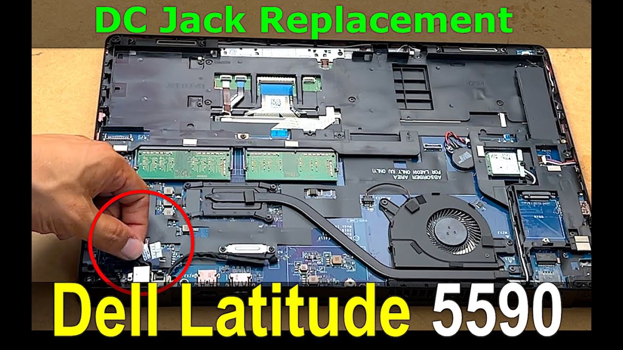 Dell Latitude 5590 DC Jack Replacement - YouTube