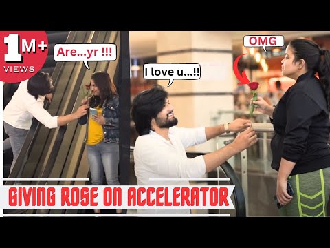 Giving Rose 🌹 On Escalator || Pranks In India || Rose Day Special || The Vishal Gahlawat