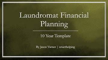 Laundromat Business: Financial Modeling Tool