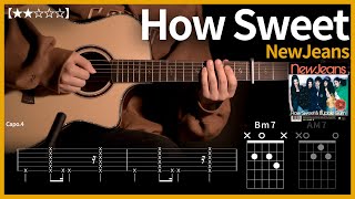 Download Lagu 517.NewJeans(뉴진스) - How Sweet 기타커버 【★★☆☆☆】 | Guitar tutorial |ギター 弾いてみた 【TAB譜】 MP3