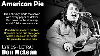 Don McLean - American Pie (Lyrics Spanish-English) (Español-Inglés)