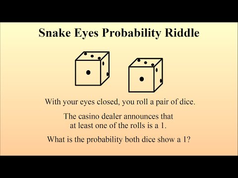 Counter-Intuitive Probability: The Snake Eyes Riddle
