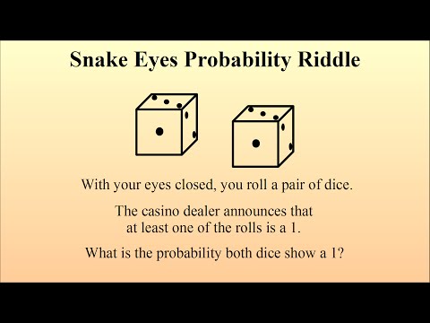 Can You Solve The Snake Eyes Probability Riddle?