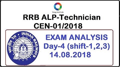 RRB ALP/TECH(14th August 2018 All shifts) Exam Analysis & Asked questions