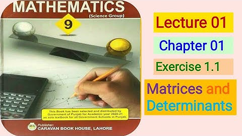 What is Matrices|Order of matrix|| Equal Matrix ||  Class 9th| Chapter 1||Exercise 1.1| Mathematics