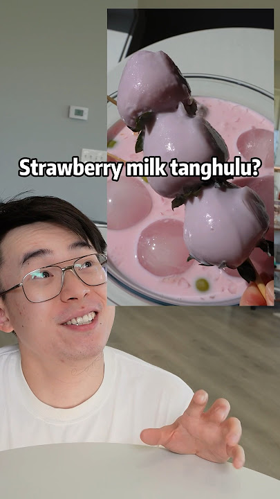 Strawberry milk ice tanghulu 🍡🍓🧊