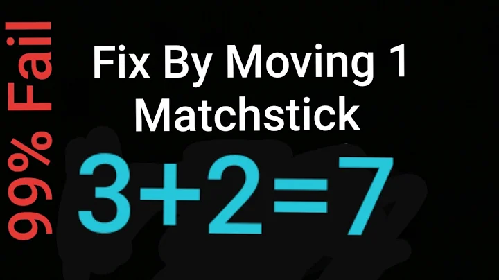 Fix By Moving 1 Matchstick To Solve 3+2=7 , Matchstick Puzzle
