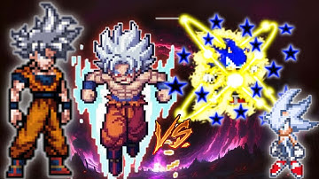 Goku Omni God OP & Goku DBS 3.5 OP(AF) VS Sonic Chaos V4 OP(AF) & Hyper Sonic OP in Jump Force Mugen