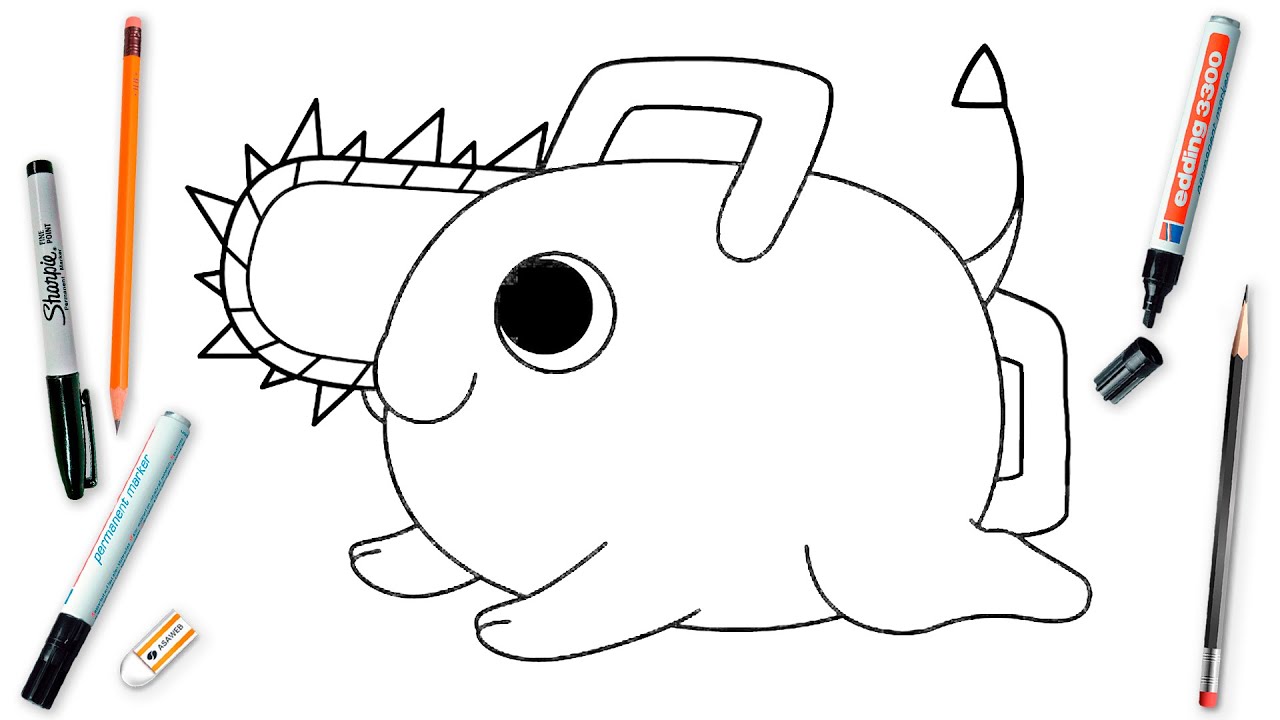 How To Draw Pochita Easy Step By Step Chainsaw Anime Art Lesson YouTube