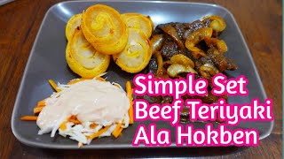 Simple Set Beef Teriyaki Ala Hokben || Resep Egg Chicken Roll