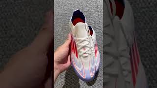 Adidas F50+ Elite Lightstrike Pro FG Firm Ground Soccer Cleats - White/Electric Blue/Crimson Red