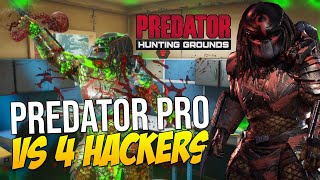 Predator Hunting Grounds "1 PREDATOR PRO VS 4 HACKERS!!" Motion Detectors Useful?