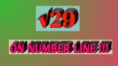 Represent √29 on Number Line | Number System