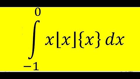 Definite Integral of Floor and Fractional Part Integrand, limits of Integration -1 to 0
