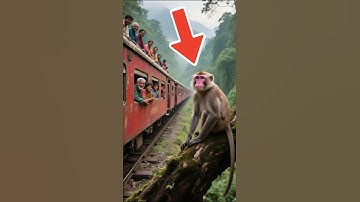 Monkey HIJACKS Train to Save Everyone! #animals #wildlife #animalrescue #miracle #rescue #animal