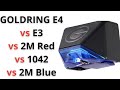 Goldring e4 moving magnet cartridge compared to e3 1042 2m red  blue is it worth upgrading