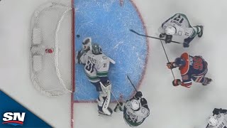 Lengthy Review Upholds Arturs Silovs' Goal-Line Save vs. Oilers