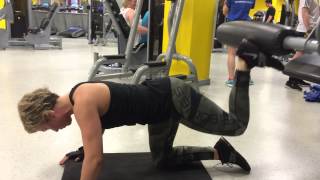 Glute/ham kickbacks on hamstring curl machine