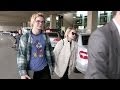 Fiances Emma Roberts And Evan Peters Show PDA At Paris Airport