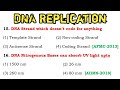 DNA Replication mcq || DNA Replication || genetics mcq