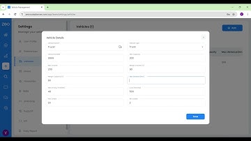 How to configure vehicle details on Zeo Route Planner ?