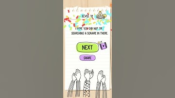 Brain Test Level 72 How many squares are there