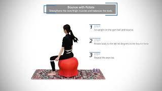 Ari-Gym 35 Bounce With Rotate Gym Ball Bouncing Exercise