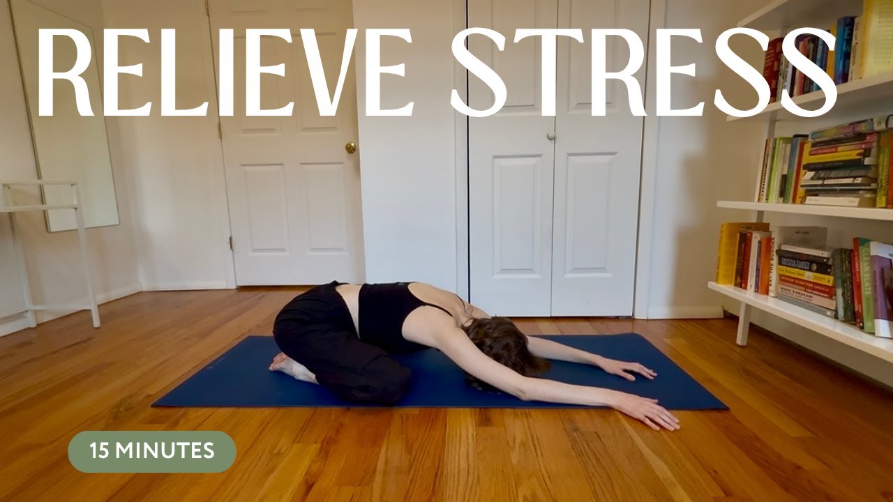 15 Min Yin Yoga for Stress Relief | Gentle Full Body Release - YouTube