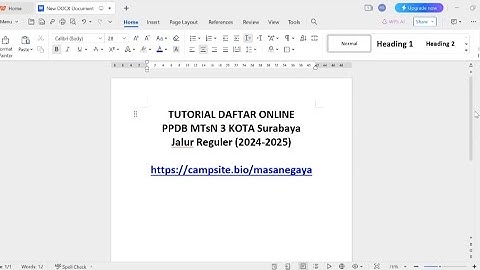 📍TUTORIAL DAFTAR ONLINE PPDB MTsN 3 KOTA SURABAYA 2024-2025📍