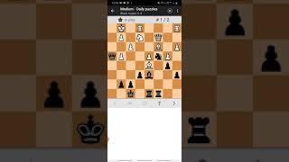 #4 Sac the #QUEEN to win! Two mate in 2 #chess puzzles screenshot 1