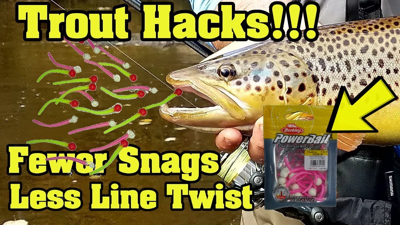 2018 Trout fishing hacks! How to reduce line twist and snags. Great new rigs.  Weedless Mice tails! 