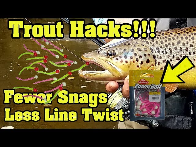 2018 Trout fishing hacks! How to reduce line twist and snags. Great new  rigs. Weedless Mice tails! 