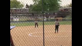 My sister pitching at her soft ball game screenshot 4