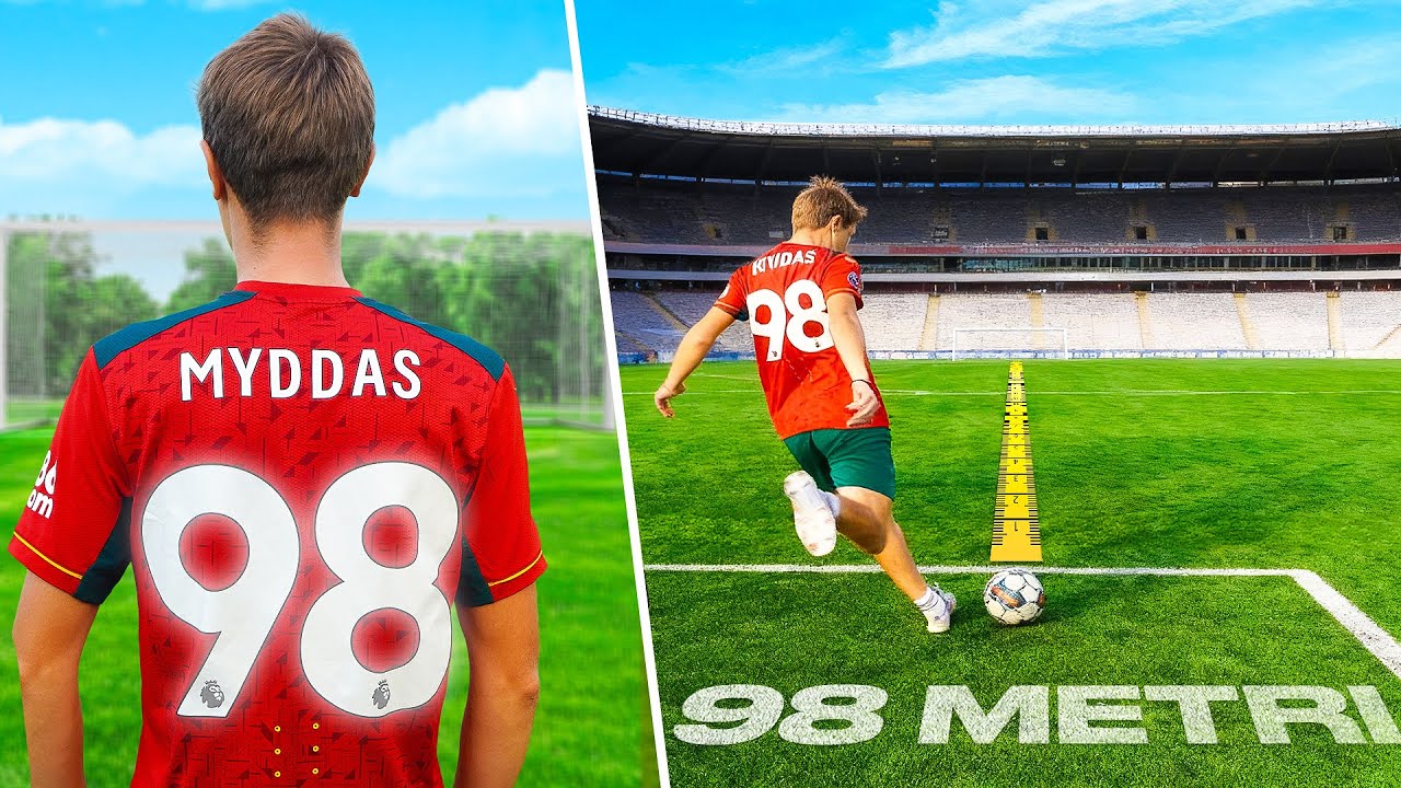 NUMĂRUL de pe tricou = DISTANȚA de unde dai GOL