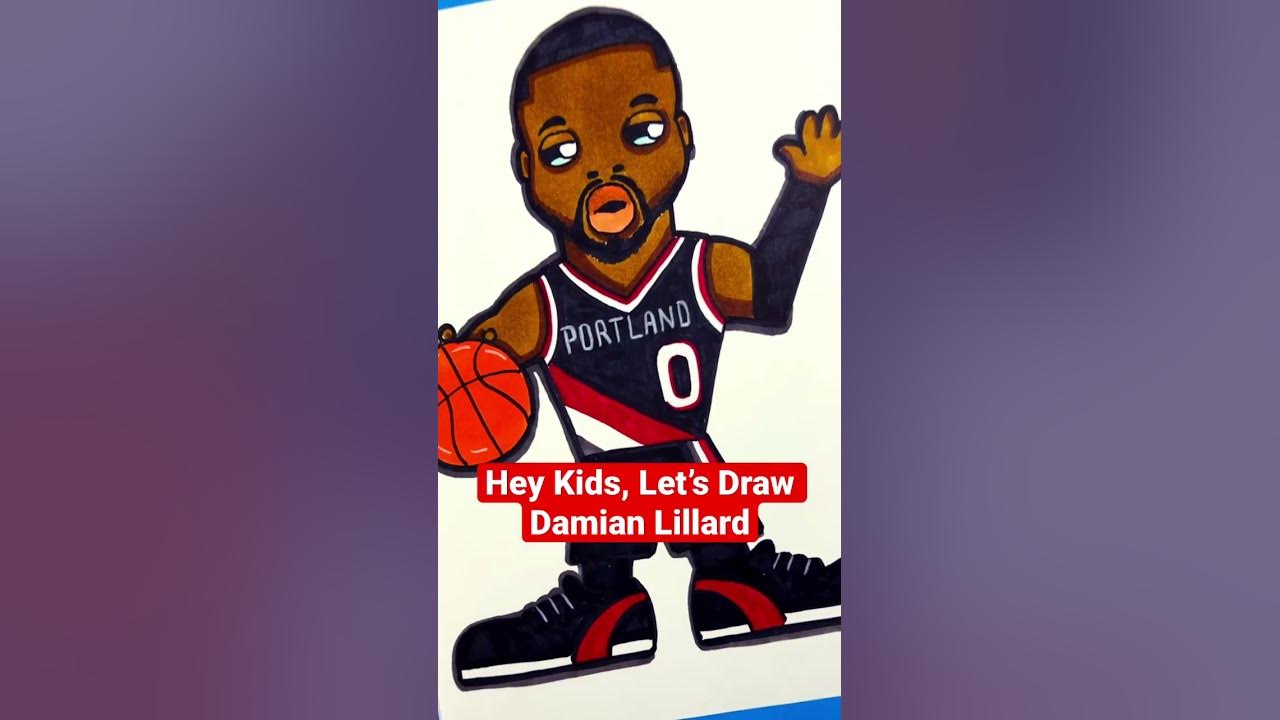 Damian Lillard Cartoon Style