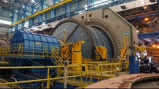 Overflow Discharge Ball Mill in Operation- Mineral Processing | Ball mill machine working