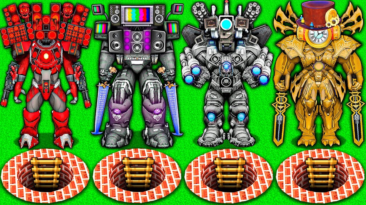 CHOOSE the RIGHT SECRET PIT of UPGRADED TV MAN TITAN vs SKIBIDI TOILET in MINECRAFT animation