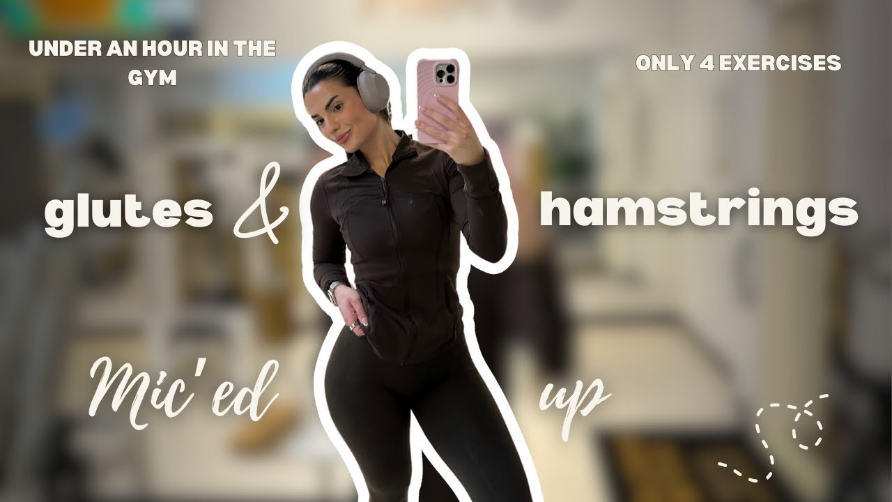 4 EXERCISES ONLY GLUTE + HAMSTRING WORKOUT | UNDER 1 HOUR IN THE GYM ...