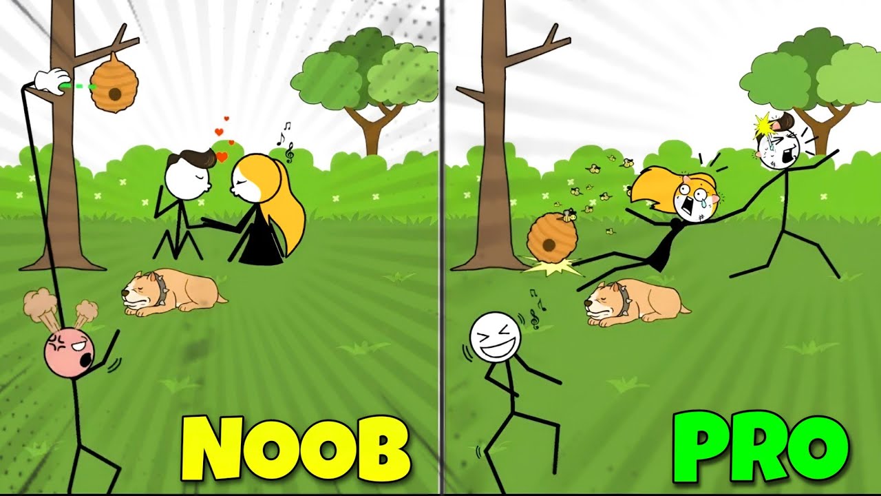 I AM THEIF WITH SUPER LONG HANDS || Funny Stickman Brain Puzzle Game Gameplay