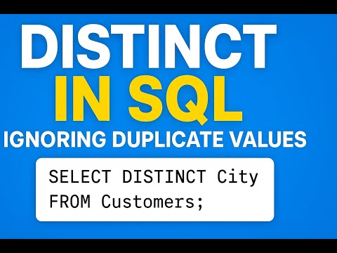 DISTINCT in SQL | Ignoring Duplicate Values