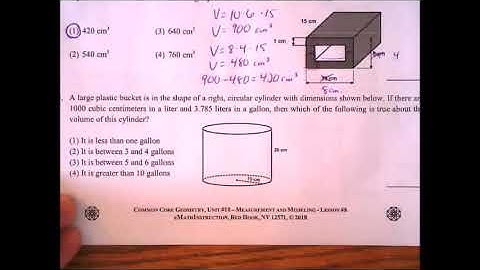 Geometry - Unit #10, Lesson #8 - Volume of Prisms and Cylinders