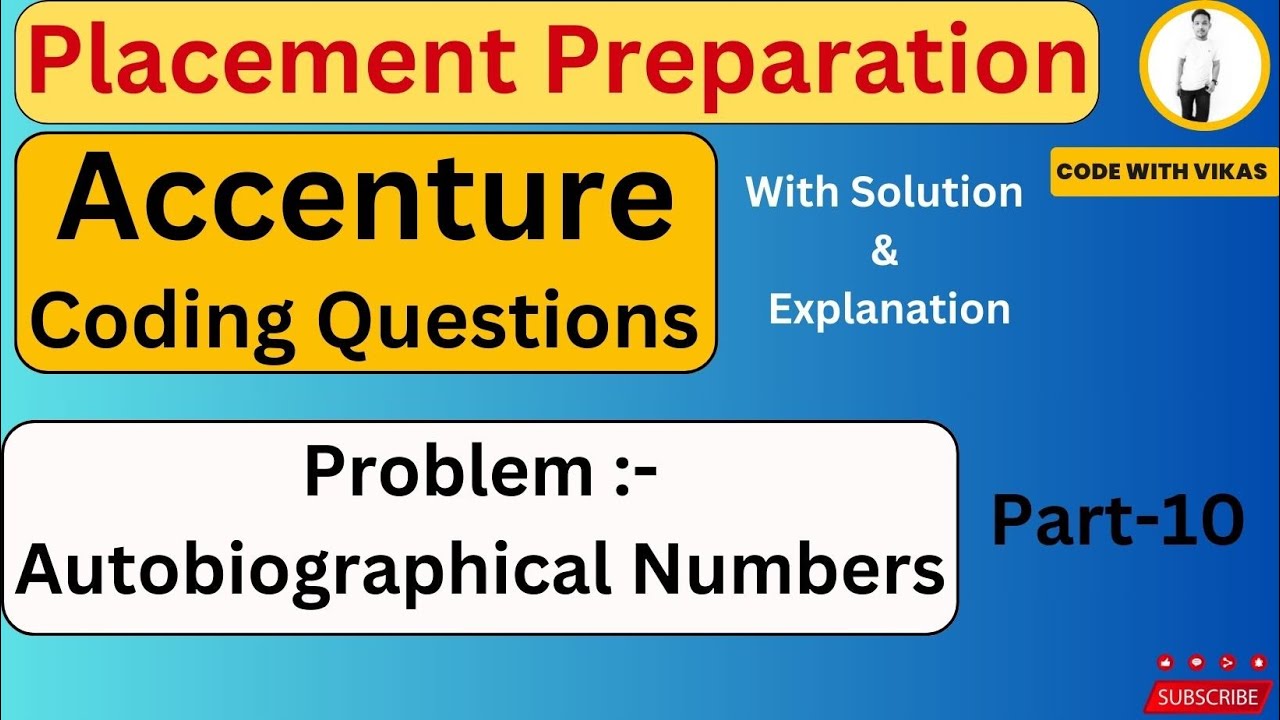 Autobiographical Numbers | Accenture Coding Question Part-10 ...