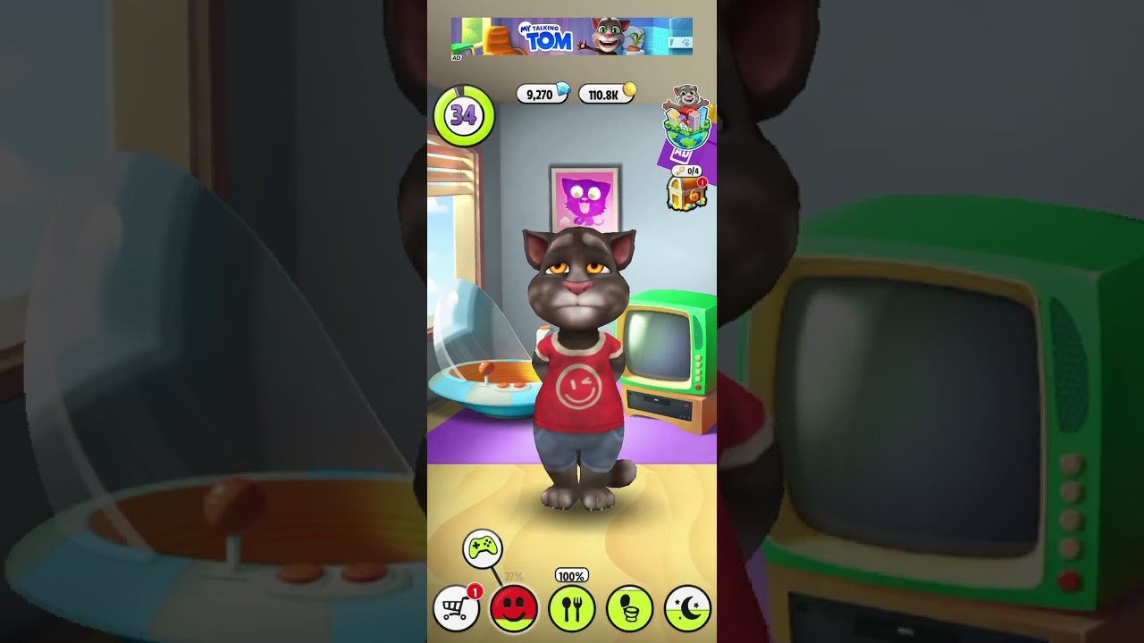 Talking Tom 😺 level up 35. New android game play 