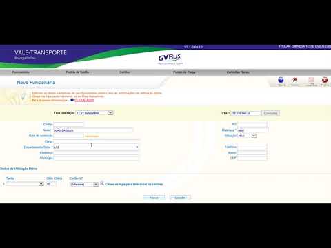 Vale-Transporte: Como cadastrar