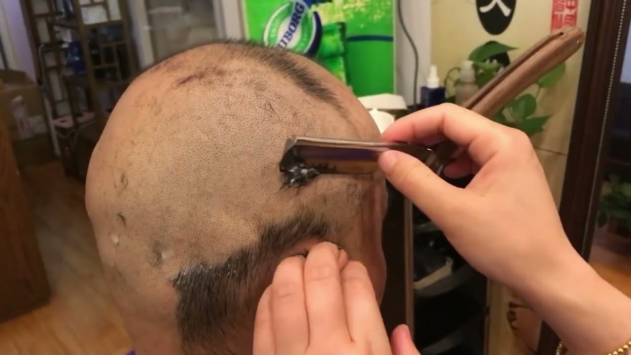 Shaving Shave the head and then shave the ears YouTube